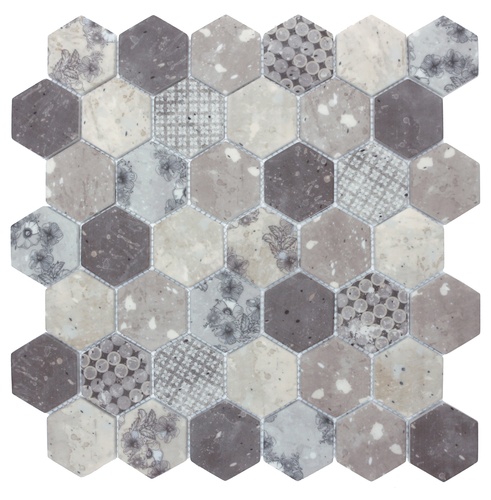 Printed Hexagon Mosaic Tiles at - Stittsville Flooring Inc.