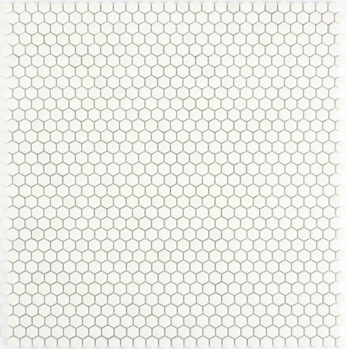 White Tiny Hexagon Porcelain Mosaic Tiles at Stittsville Flooring Inc.