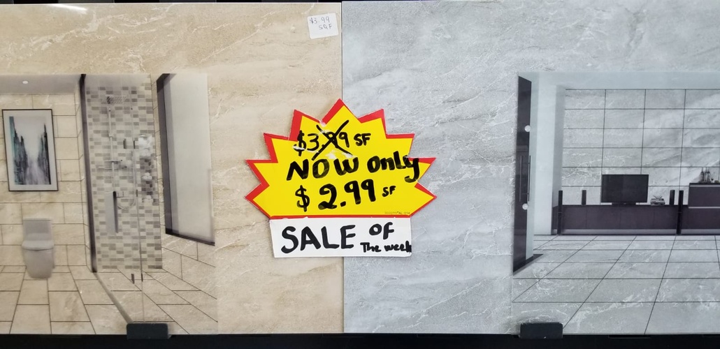 Porcelain Tiles Now only at 2.99 SF - Sale of the Week at Stittsville Flooring Inc. - Flooring Contractors Stittsville