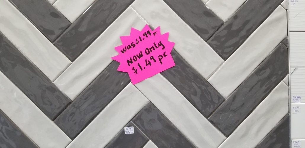 Chevron Mosaic Tiles Now only at 1.49 PC - Sale of the Week at Stittsville Flooring Inc.
