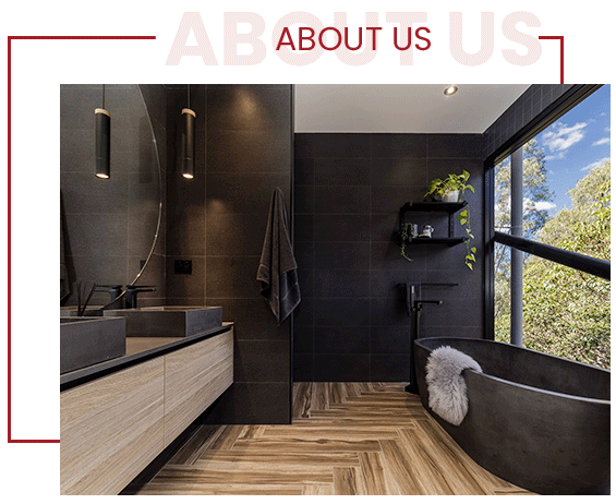 Modern Bathroom with Porcelain Hardwood Look Alike Tiles by Stittsville Flooring Inc. - Flooring Specialists Stittsville